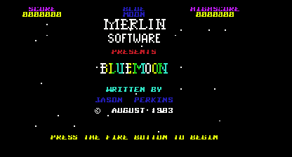 Blue moo Title Screen